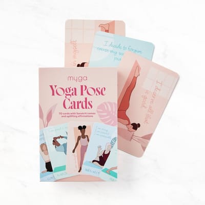 Yoga Houding Kaarten - Affirmaties - 70 kaarten - Yoga Pose Cards - Engelstalig