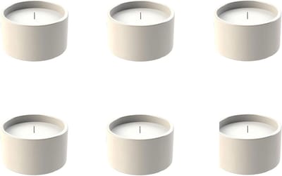 Citronella Vlamschalen - Buitenkaarsen Tuinkaarsen - Tuinverlichting Sfeer - Druppel en Lekvrij - 6 stuks - Wit