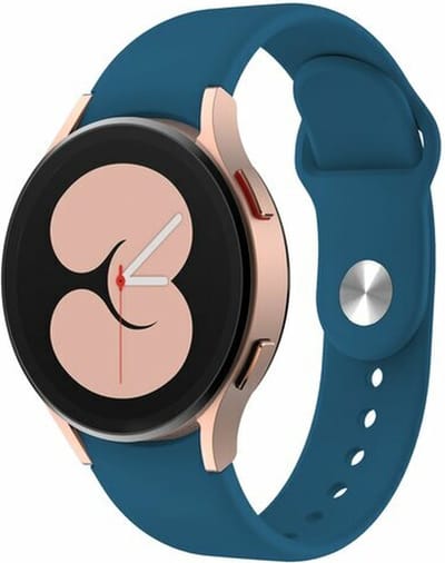 By Qubix - Geschikt voor Samsung Galaxy Watch bandje - Sportbandje 20mm - Blauwgroen - Geschikt voor Samsung Galaxy Watch 7 (40 & 44mm) - Galaxy Watch FE - Galaxy Watch 6 - Galaxy Watch 6 Pro - Galaxy Watch 5 - 5 Pro - Galaxy Watch 4 - 4 Classic