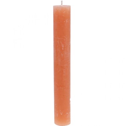 Taper kaarsen effen Oranje Perzik 34×240mm 4st, 4 Stück