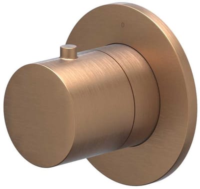 IVY Bond Afbouwdeel flow-through stopkraan symmetry met rond rozet Geborsteld mat koper PVD