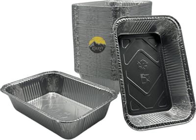 KURTT - aluminium wegwerp bakje 850cc - 19,5x14x5 cm per 100 stuks - aluminium bakje - video