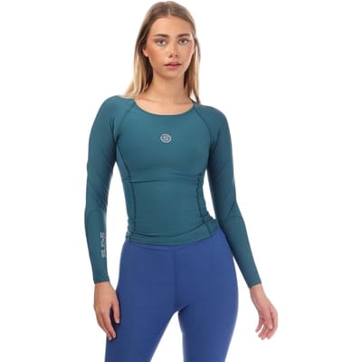 Skins Dames-serie 3: T-shirt met lange mouwen en logo (Teal)