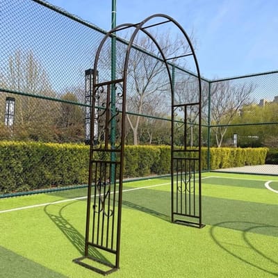 Metalen Rozenboog - Tuinboog Doorgang - Tuin Decoratie - Eenvoudige Montage - 140 x 40 x 230 cm - Brons