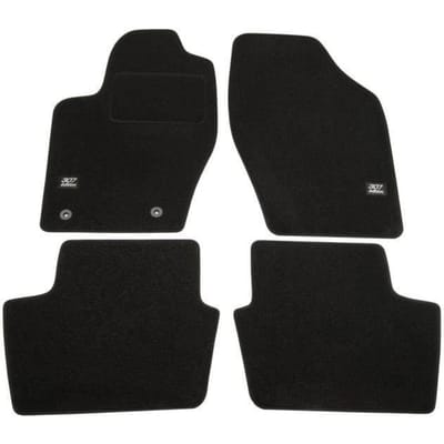 Logo Tapis De Sol Noir Velours Sur Mesure Pour Peugeot 307 2004-2010 4pcs, Base Antidérapante, Tapis conducteur renforcé