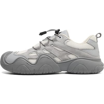 Grote Maten Unisex Schoenen Outdoor Casual Schoenen Herfst en Winter Eerste Laag Echt Lederen Schoenen Sneaker 46 gray
