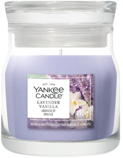Yankee Candle - Lavender Vanilla Small Jar Geurkaars - tot 30 branduren