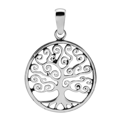 WeLoveSilver - zilveren cirkelhanger - tree of life - 925 zilver