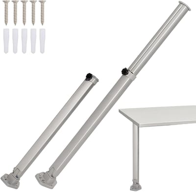 tafelpoot voor camper, inklapbaar, telescopische bar, bureaupoten, verstelbare tafelpoten, 54-93 cm, telescopische aluminiumlegering, bureaupoot, voor caravans