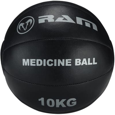 Medicine Ball - Zwart Leder - 10 KG
