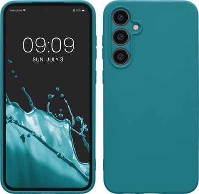 kwmobile telefoonhoesje geschikt voor Samsung Galaxy S23 FE - Hoesje voor smartphone - Back cover in mat petrol