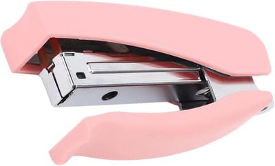 Desktop nietmachine - Inbindmachine kantoor - Papierwerk organiseren - Ergonomisch ontwerp - 20 vel capaciteit - Roze