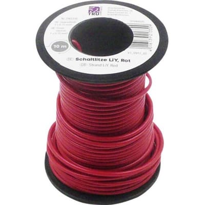 TRU COMPONENTS 1565156 Draad LiY 1 x 0.75 mm² Rood 10 m