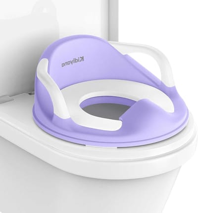 Toiletopzetstuk Kinderen - WC Verkleiner - Zindelijkheidstraining - Antislip en Stabiel - 36x33.7 cm - Lila