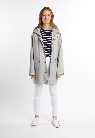 Schmuddelwedda Oversized mackintosh incus Dames lichtgrijs