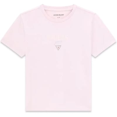 T-shirt met geborduurd logo voor dames Guess