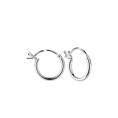 Joy|S - Zilveren oorringen 10 mm - Franse sluiting
