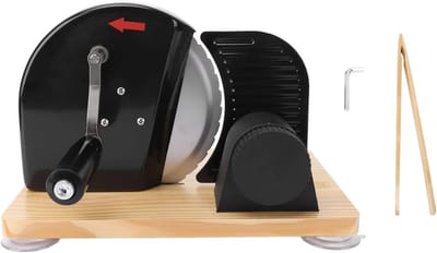 Handmatige Broodsnijder van RVS met Houten Handvat, Verstelbare Dikte voor Thuisbakkerij en Toastbrood