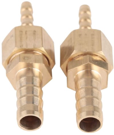 Dailygoods- Slangconnector Messing - 2 Stuks - Corrosiebestendig - Buisadapter 4-8 mm - Duurzaam - Onderdeel voor Onderhoud - Buisconnector