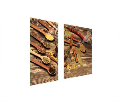 TMK ArtDeko - Snijplank - Przyprawy - 75x52 cm - Hittebestendig Glas