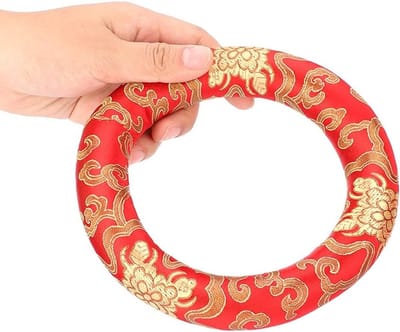 Ronde Meditatiekussen van 18 cm van Zijde voor Zingen Schalen - Comfortabel en Stijlvol Kussen voor 7-10 Inch Schalen, Ideaal voor Meditatie en Ontspanning