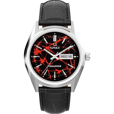 Timex Reissue TW2Y55700 Horloge - Leer - Zwart - Ø 38 mm