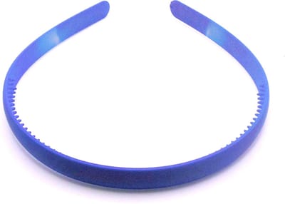 Diadeem siliconen smal blauw