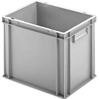Stapelbak UNISTA M320 Ringoplast - polypropeen - L 400 x B 300 x H 320 mm - gesloten verzonken handgrepen - gladde bodem - grijs