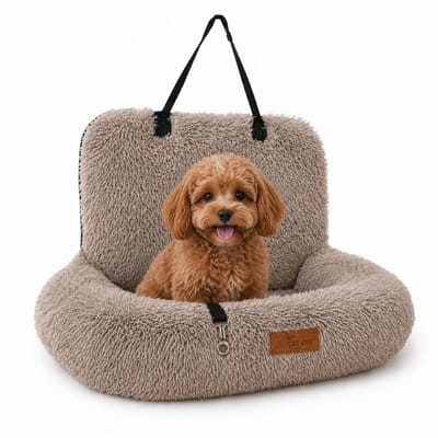 By Cee Cee Hondenmand Auto – Origineel Auto Hondenmand - Autostoel Hond Achterbank - Automand Hond - Hondendeken Auto - Autozit Hond – Mokka - Maat S - Donna