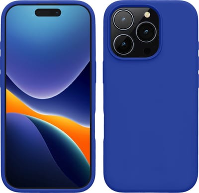 kwmobile telefoonhoesje geschikt voor Apple iPhone 16 Pro - Hoesje met siliconen coating - Smartphone case in Baltisch blauw