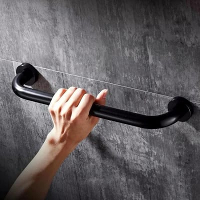 Veiligheidssteun Badkamer - Wandbeugel Douche - Valpreventie Thuis - Roestvrij Staal - 100 cm - Mat Zwart