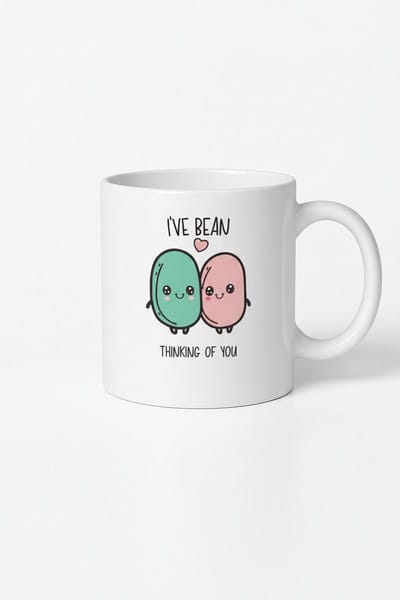 Schattige 'I've Bean Thinking Of You' Mok met Lieve Bonen - Origineel Cadeau Beker