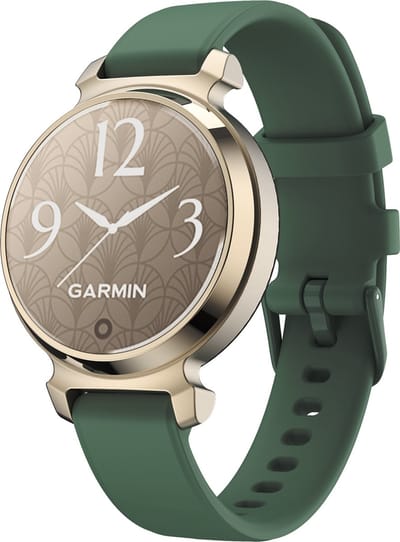 By Qubix - Siliconen bandje - Donkergroen - Geschikt voor Garmin Lily 2
