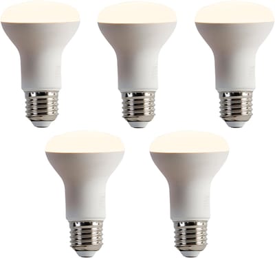LUEDD Set van 5 E27 dimbare LED lamp R63 6,2W 520 lm 2700K