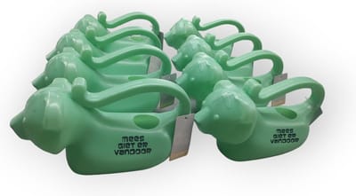 8x Gieter met naam of eigen tekst - 24 cm - Kind - Origineel - Kado - Cadeau - Afscheid - Groen - Leeuw - Traktatie
