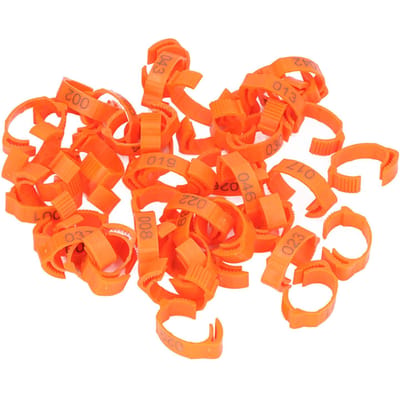 50 stuks Pet Beenringen Genummerd Clip-on Identificatie Beenbanden voor Kippen Eenden Duiven Ganzen red