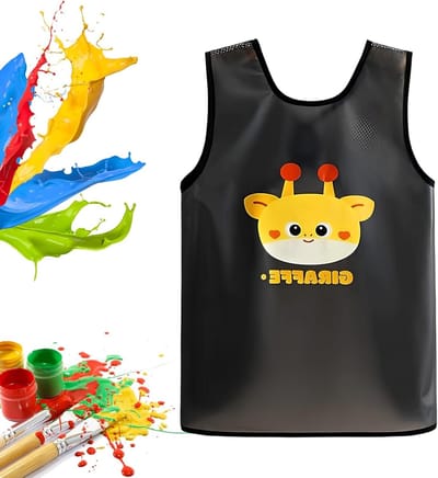 Verstelbare Kinderschort zonder Mouwen, Waterdicht en Ademend, Ideaal voor Koken en Schilderen met Leuke Cartoonprint