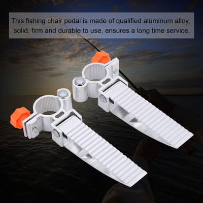 1 Paar Aluminiumlegering 360 graden Rotatie Opvouwbaar Pedaal voor Visstoel (Oranje)