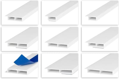 PVC Afdeklijsten - Holle kamerprofielen - Afwerking van voegen - Vocht- en schimmelbestendig - 2 meter - Wit