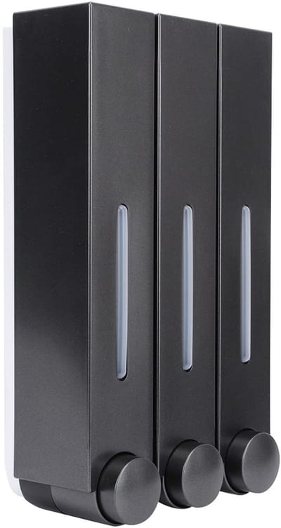 Dailygoods- Zeepdispenser Wandmontage - Douche Zeepdispenser - Driekops Shampoo Dispenser - Waterdicht - Slagvast - Corrosiebestendig