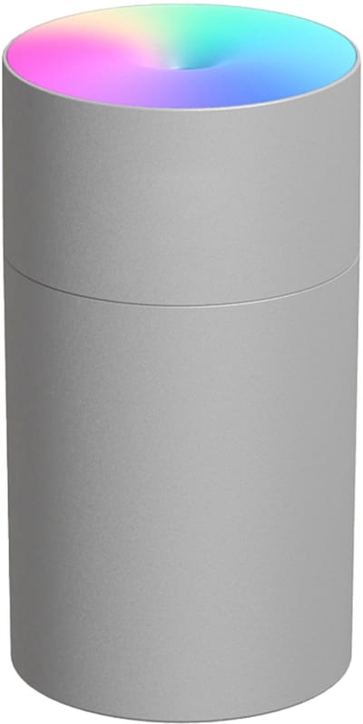 USB 7-kleuren mini-luchtbevochtiger - autodiffuser, kleine luchtbevochtiger met instelbare nevelstand
