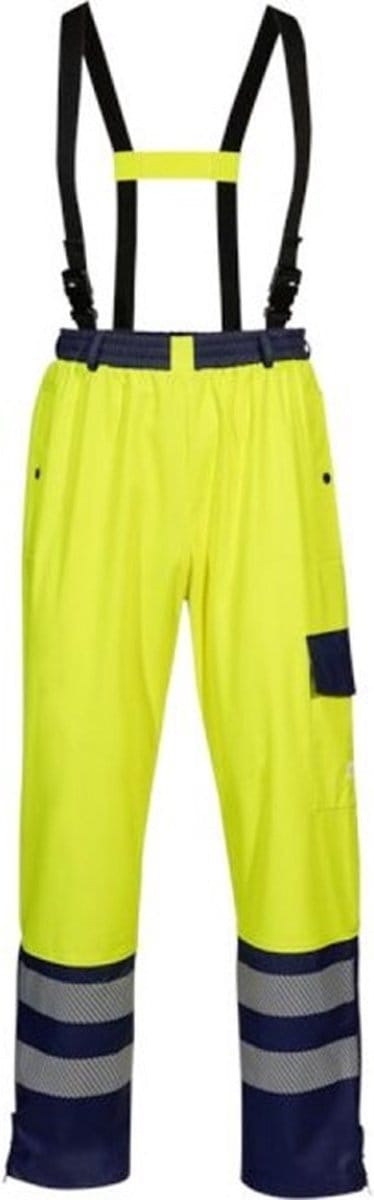 Opsial regenbroek - Darius - High Visibility - geel/marine blauw - maat S