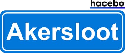 Hacebo - Plaatsnaam Sticker - 29x10 CM - Akersloot sticker - Verkeersborden sticker - grappige cadeaus - Akersloot