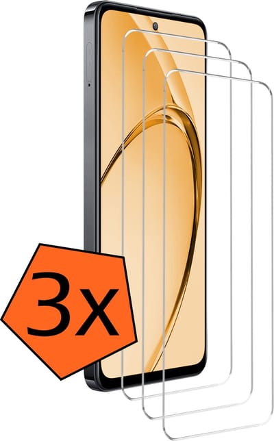 Screenprotector - 3 Stuks - Geschikt voor OPPO A80 - Extra Sterk - Gehard Glas - Beschermglas - Tempered Glass - Screen Protector