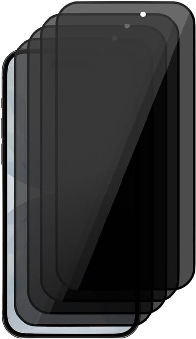 Privacy Screenprotector geschikt voor iPhone 17 - 4x Volledig Dekkend Glas Screen Protector