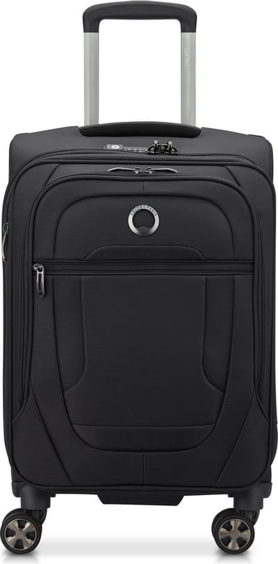 Delsey Helium DLX - Vergrootbare Handbagagekoffer 55 cm - Zwart