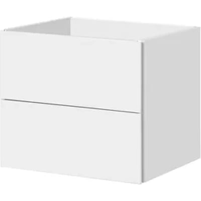 Aquavive Wastafelonderkast Savena 47cm - Hoogglans Wit - Met 2 Lades - 47,4x50x59,2cm