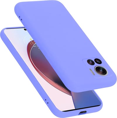 Cadorabo Hoesje geschikt voor Motorola EDGE 30 ULTRA / X30 PRO in LIQUID LICHT PAARS - Beschermhoes gemaakt van flexibel TPU silicone Case Cover
