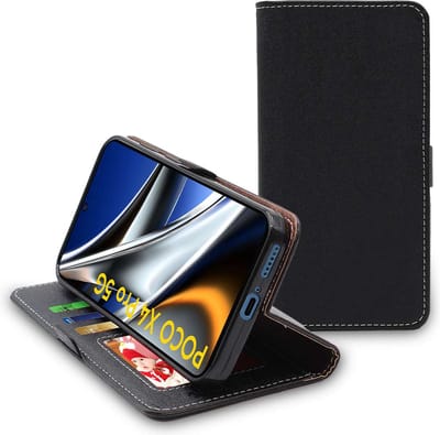 ebestStar - Hoes geschikt voor Xiaomi Poco X4 Pro 5G, Wallet Etui, Book case hoesje, Zwart