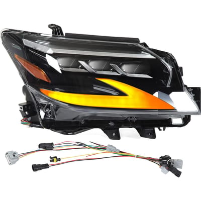 Koplampen Auto Volledig LED Stijl Transparant 3 Lenzen IP67 Bescherming Koplamp Unit Passend Voor GX460 2010 tot 2020 R